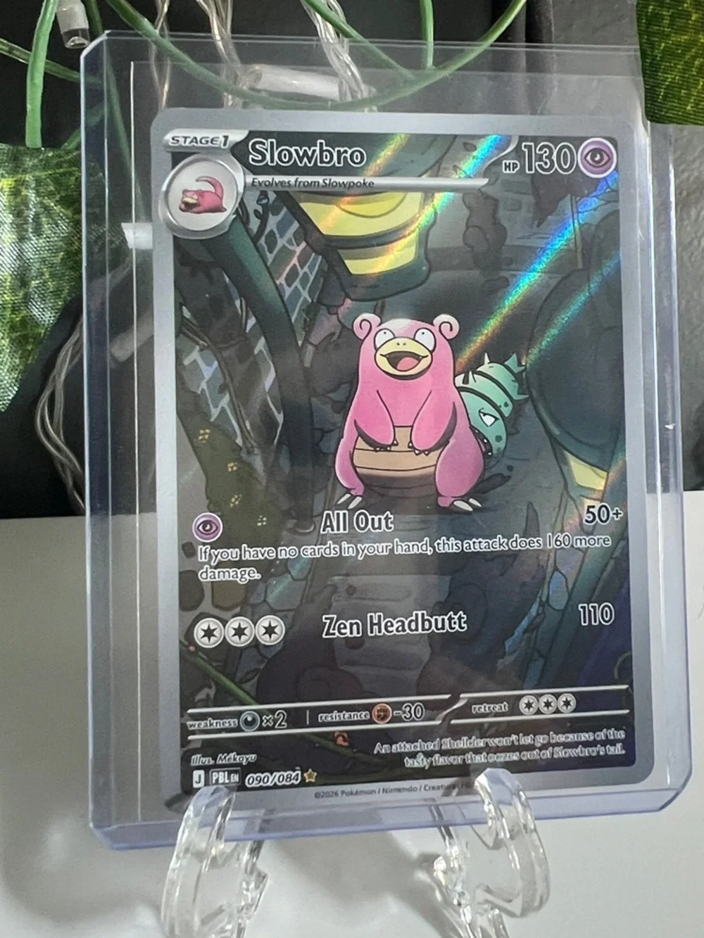 Pokemon Slowbro Holographic Card from Pitch Black set